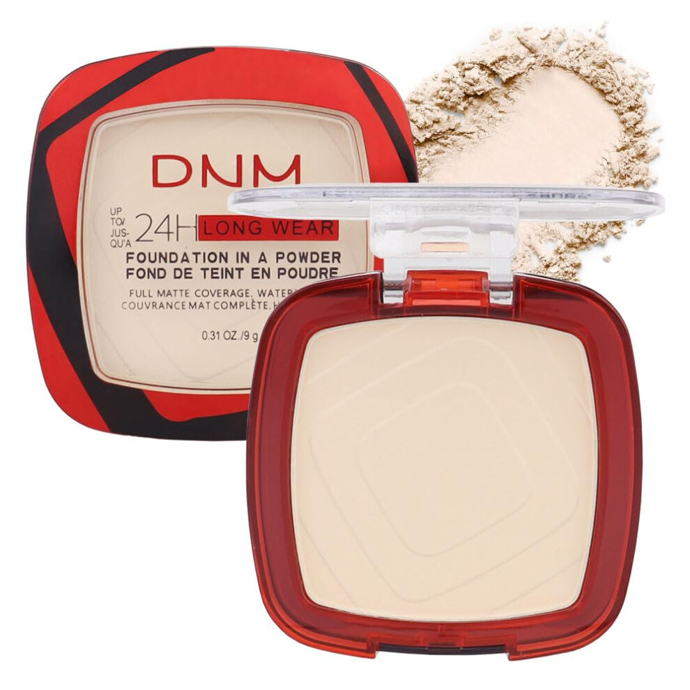 Powder Foundation Waterproof Matte Pressed Powder for Oily Skin Full Coverage 02 with Mirror