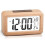(Solid Wood Color) Wooden Lcd Digital Alarm Clock Smart Sensor Night Light With Snooze Date Temperature 12/24hr Switchable 1