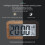(Solid Wood Color) Wooden Lcd Digital Alarm Clock Smart Sensor Night Light With Snooze Date Temperature 12/24hr Switchable 3