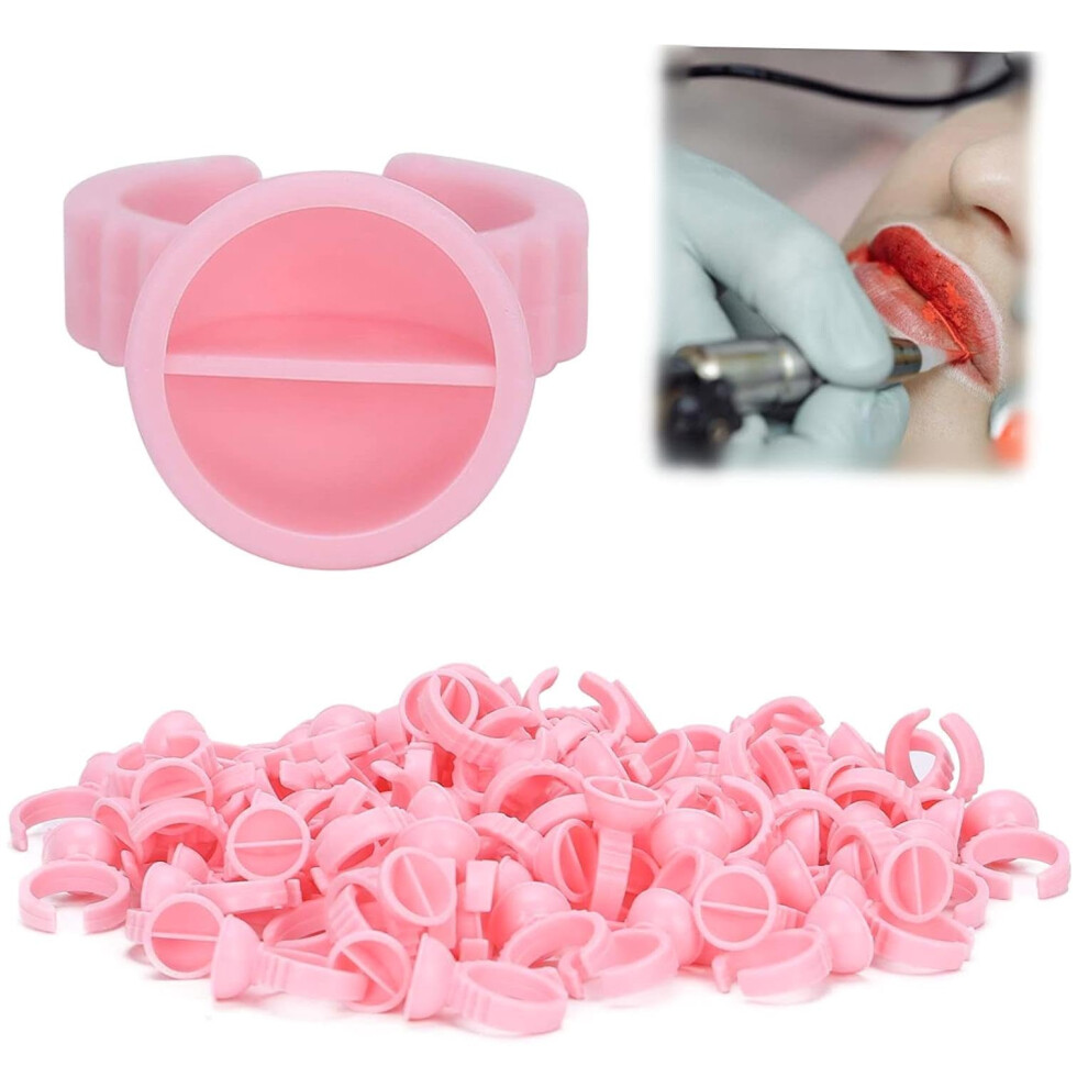 Tattoo Ink Cups Disposable Pigment Holder with Adjustable Microblading Tool for Permanent Makeup