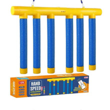(Yellow)Reflex Challenge Game Falling Sticks Hand Eye Coordination Training Skill Toy