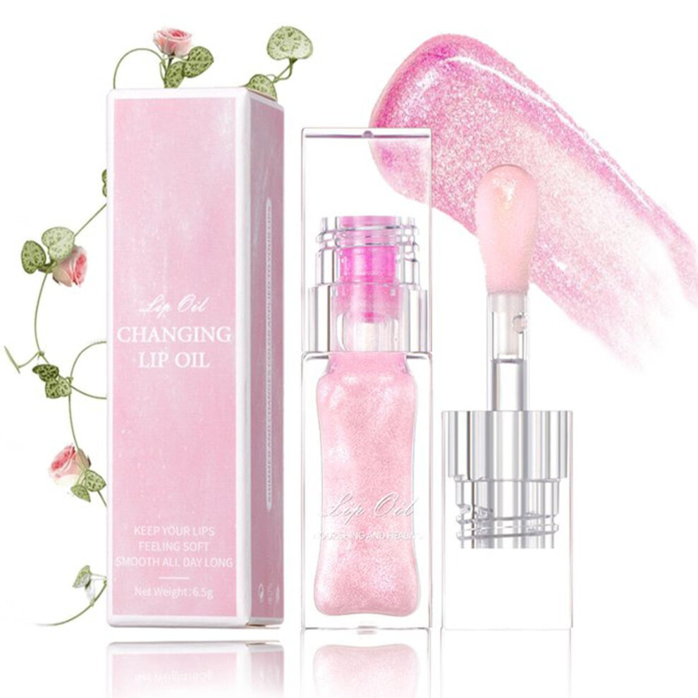 Color Changing Lip Oil 2pcs with ColorAdaptive Tint, Long Lasting Gloss and Deep Hydration