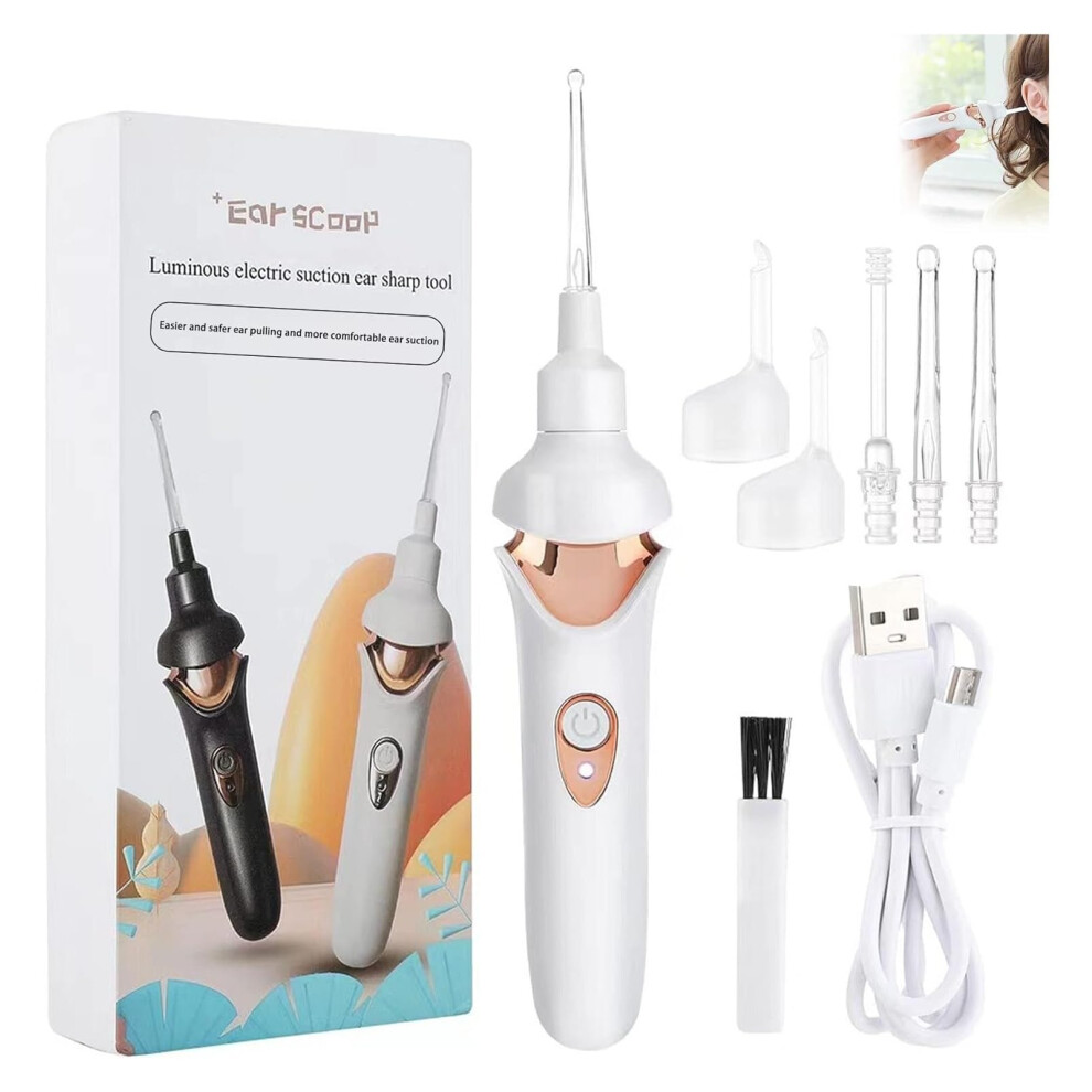 Light Ear Wax Removal Tool Electric Cleaner With Led Rechargeable Soft Tips For Adults And Kids