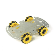 Mecanum Wheel Robot Chassis 4WD Aluminum Alloy Kit for Arduino Omnidirectional DIY Platform with Motors