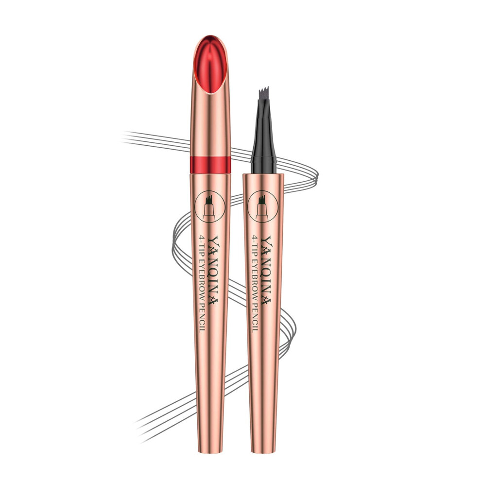 Microblading Eyebrow Pen Waterproof 4 Point Tip for Natural Hairlike Strokes Smudge Proof Brow Pencil