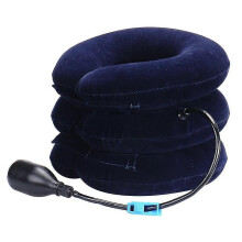 (blue) Cervical Neck Traction Device Inflatable Adjustable Neck Stretcher
