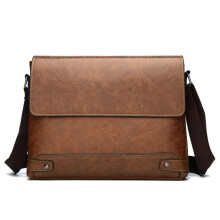 Leather Briefcase for Men PU Laptop Shoulder Bag Vintage Business Messenger Tote Color13