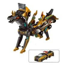 (Gold) Magic Transformation Super Combination Car Toy 2 in 1 Kids Magnetic Collision Transforming Car Diy T