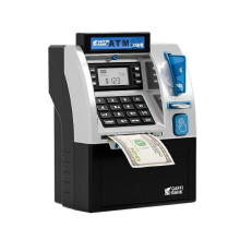 (Black) Electronic Piggy Bank with Password, ATM Piggy Bank Piggy Bank - Smart Voice