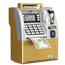 (Gold) Electronic Piggy Bank with Password, ATM Piggy Bank Piggy Bank - Smart Voice