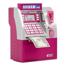(Pink) Electronic Piggy Bank with Password, ATM Piggy Bank Piggy Bank - Smart Voice
