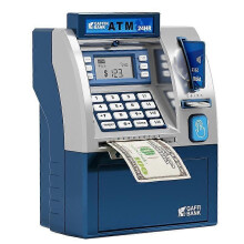 (Blue) Electronic Piggy Bank with Password, ATM Piggy Bank Piggy Bank - Smart Voice