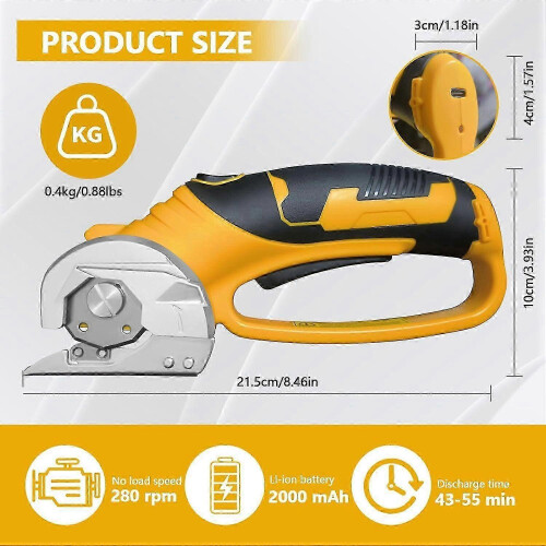 Convenient Heavy Duty 4V Cordless Rechargeable Electric Scissor with LED Light 2