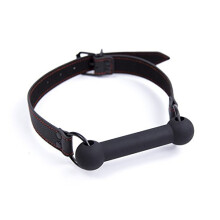 Open Mouth Silicone Bar Gags, Dog Bone BDSM Bite Gags, Black1 Ball Gags For SM Games, Silicone Bondage Restraints
