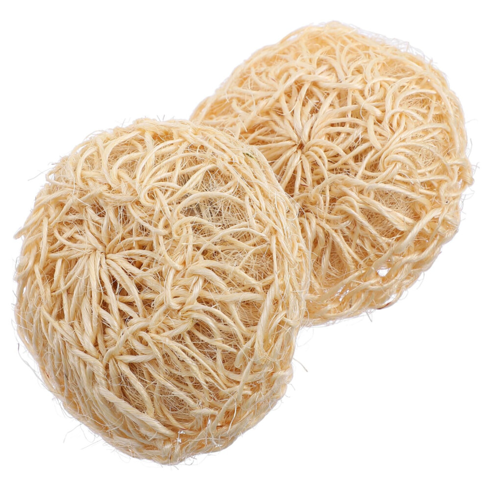 Body Scrubber Set of 6 Sisal Shower Sponge for Gentle Exfoliation and Dead Skin Removal