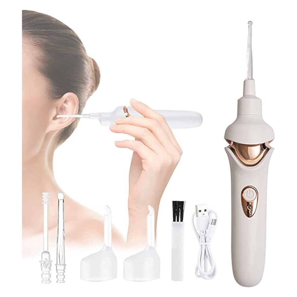 Light Electric Ear Wax Remover With Gentle Suction Vacuum Cleaner, Rechargeable 5In1 Kit