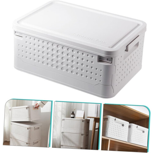 Folding Plastic Storage Box Large Clothes Storage Container Multipurpose Collapsible Organizer For Home And Bedroom 1