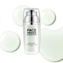 Mint Green Face Primer for Redness Correction, Hydrating Vegan Makeup Base Smooths Fine Lines