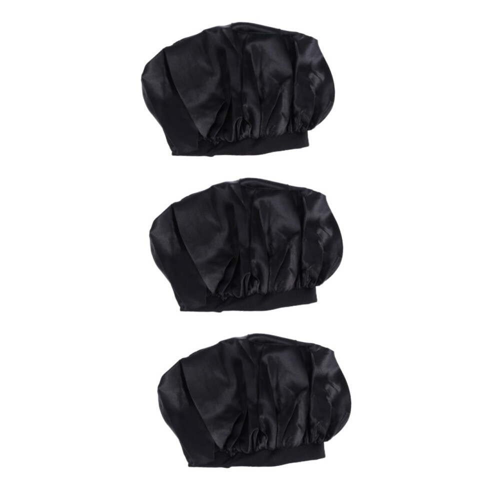 Elastic Sleep Cap for Women 3pcs Extra Large Shower Cap for Long Hair Lightweight Comfortable Fit-image-OPC-PR5H2BQ-NEW