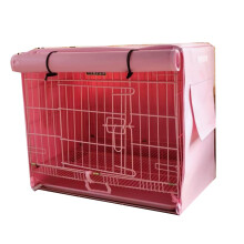 Waterproof Windproof Dog Crate Cover with Zipper and Mesh Window for All Seasons Pink #20