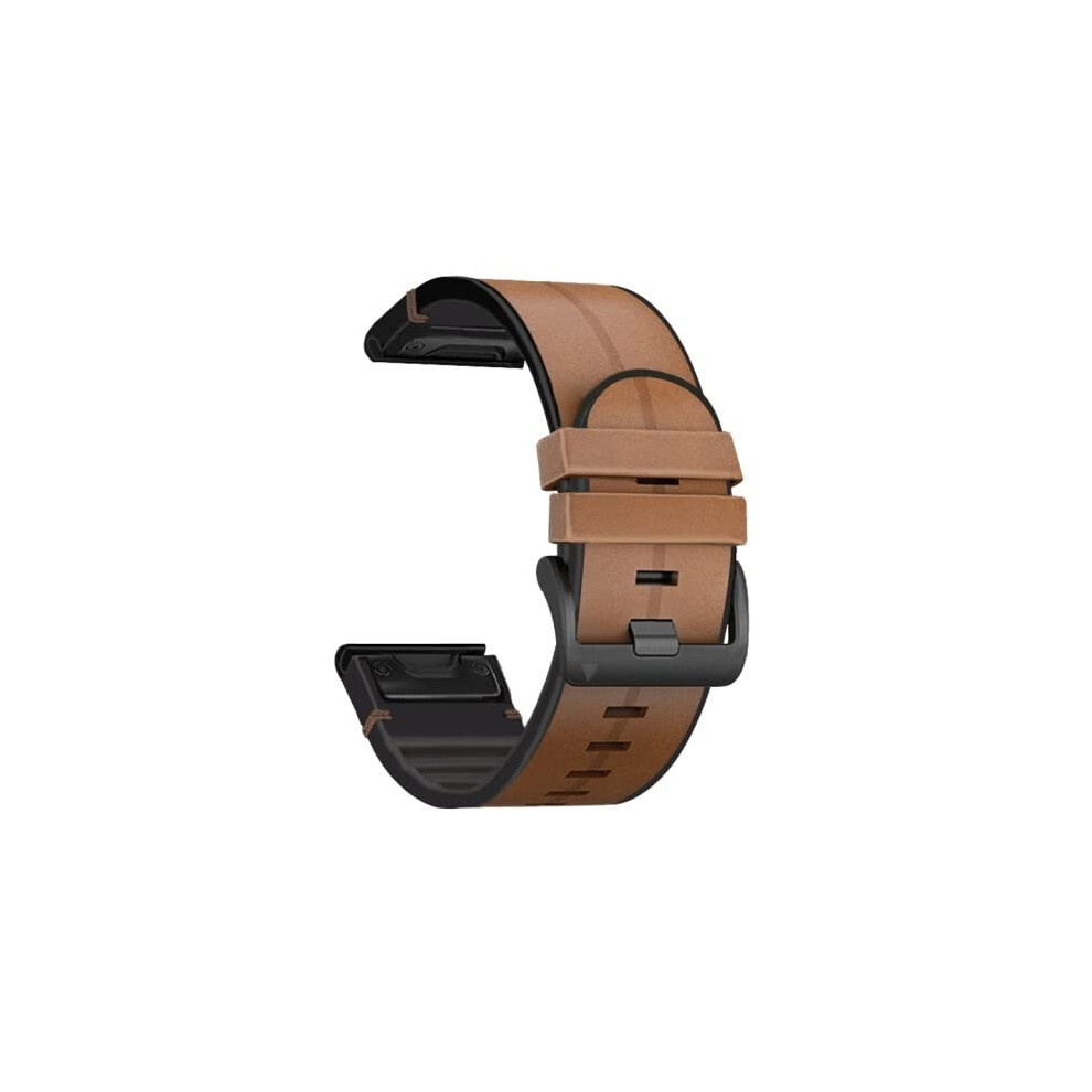 Leather 22 26Mm Smart Watch Band Quick Release Compatible With Fenix 6X 6 Pro 5X 5 Plus 3Hr 7 945 Approach S60 S62 9044945529470