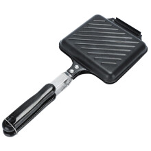 Nonstick Sandwich Maker Doublesided Frying Pan with Ergonomic Handle for Home and Outdoor Cooking