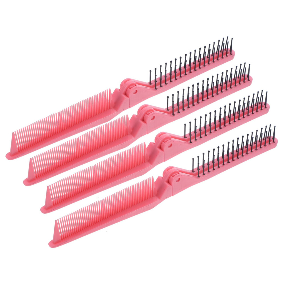 Portable Hair Comb Set Foldable Detangling Travel Brush for Women Sky Blue Lightweight 4pcs*2