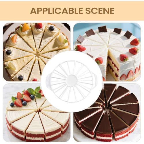 Cake Slicer and Cutter with Adjustable Thickness, Even Slice Precision for Round Cakes, 14/16 1