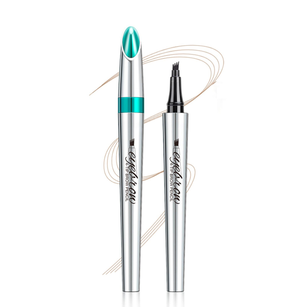 Light Brown Waterproof Microblading Eyebrow Pencil with 4 Point Tip LongLasting Smudgeproof