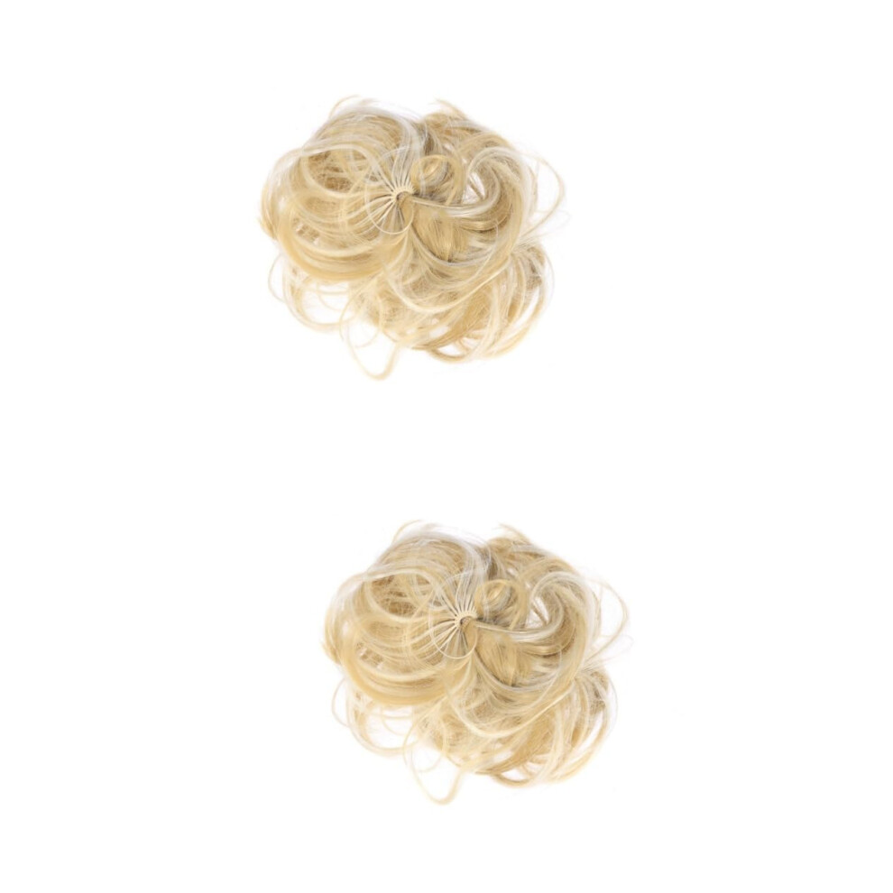 Unisex 2Pcs Wavy Ponytail Hair Extension And Bun Hairpiece For Women With Instant Volume Boost