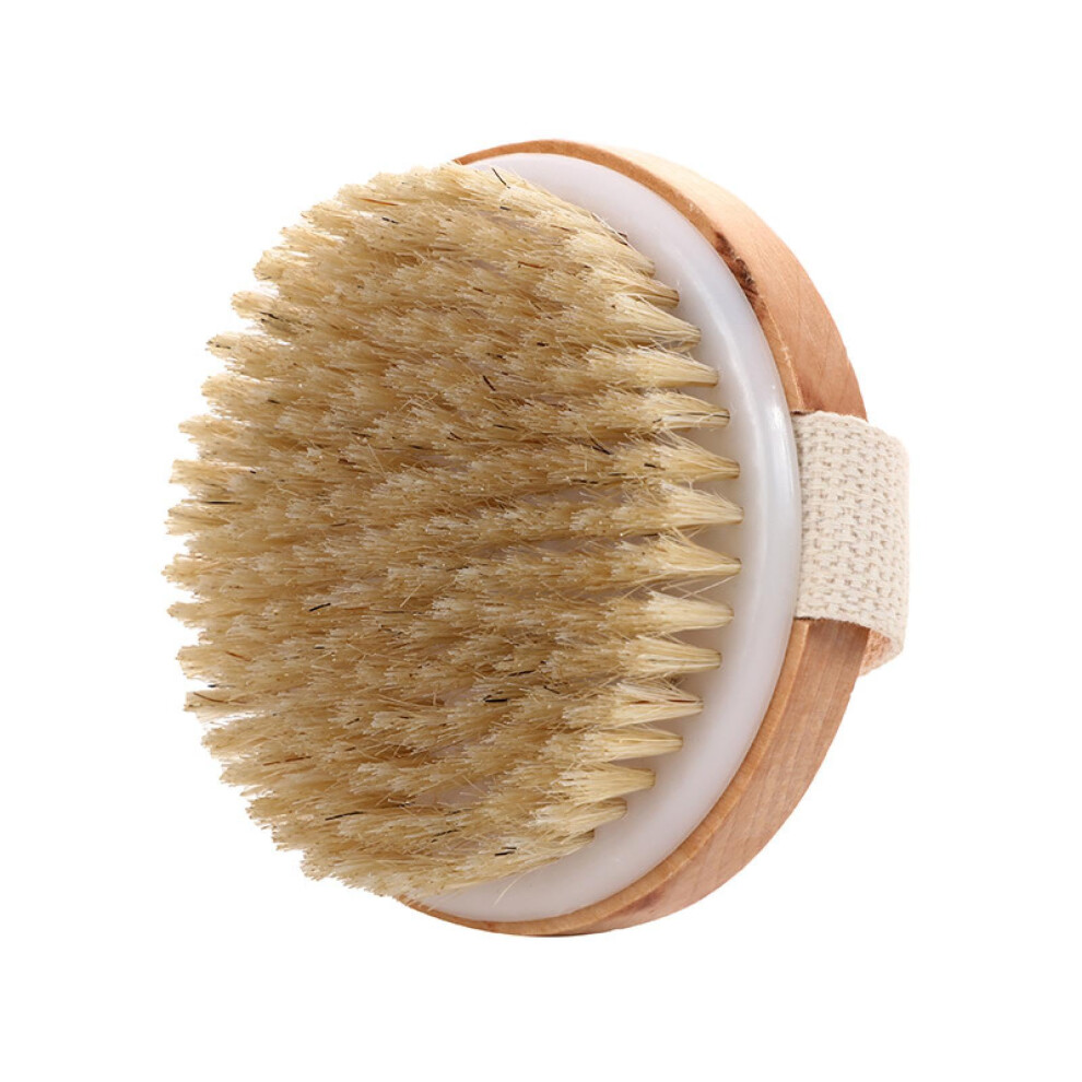 Long Handle Wooden Bath Brush with Natural Bristles for Back Scrubbing and Gentle Exfoliation
