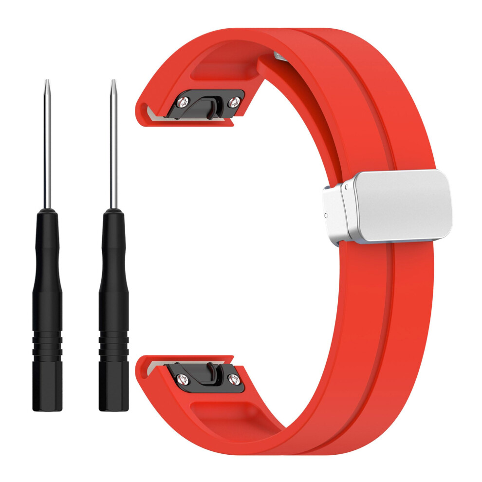 20Mm Soft Silicone Strap Quick Release Band For Garmin Fenix 7S Fenix 6S 5S Epix Pro 42Mm Red 9365369536029