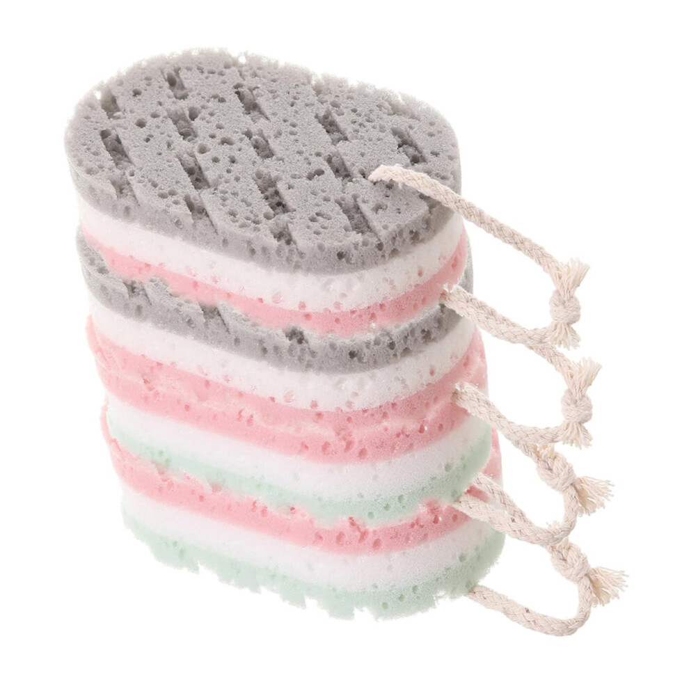 16pcs DualSided Exfoliating Shower Sponges for Men and Women, QuickDrying Bath Scrubbers