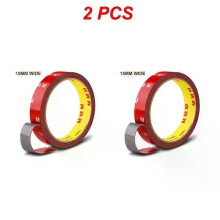 (2PCS, 15MM) 3M Extra Strong Double Sided Tape Adhesive Car Special Double-sided Tape Strong Permanent Gum Tape Doppelseitiges Klebeband