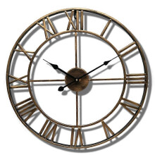 (Bronze) Garden Clock Outdoor Garden Wall Clock Large Roman Numeral Garden Clock Outdoor Iron Clock Outdoor