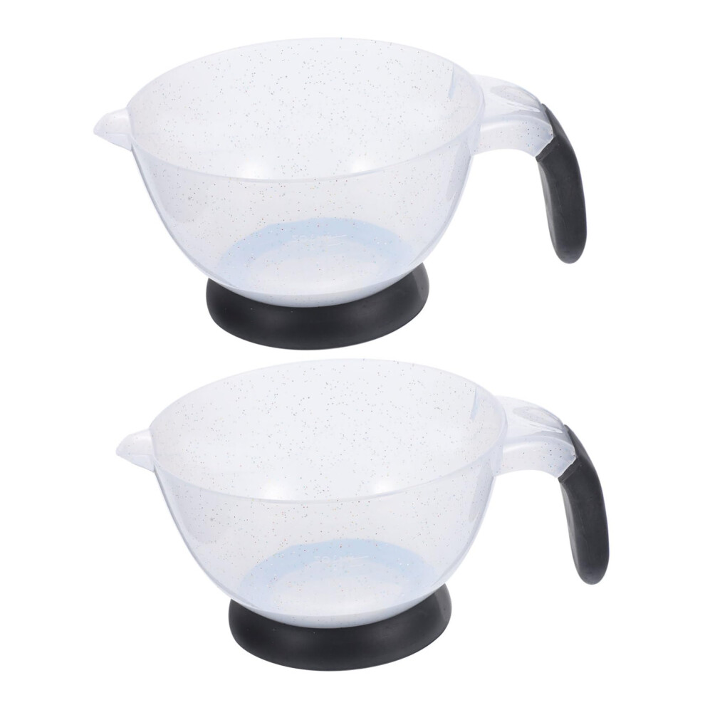 Hair Dye Mixing Bowl Set with Ergonomic Handle, Reusable Hair Color Bowls for Salon and Home