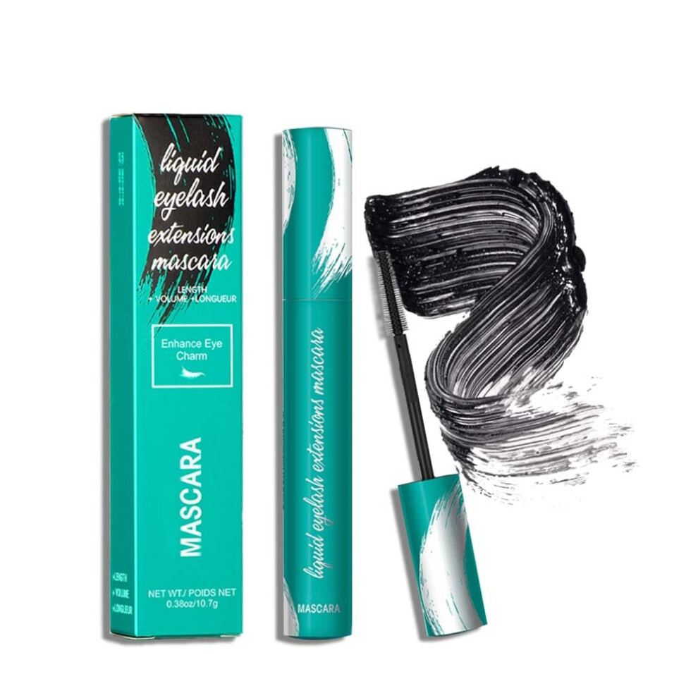 Black Waterproof Lengthening Mascara 0.38Oz Long Lasting Smudge Proof Curling And Thickening