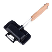 Cast Aluminum Breakfast Sandwich Maker with Nonstick Press, Fast Heating, Easy Clean, Detachable Handle