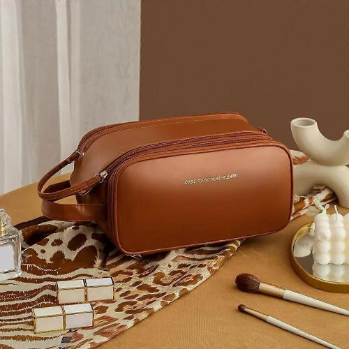 (Pink) Makeup Bag Cosmetic Bag, Travel Makeup Bag,Water-resistent Makeup Bags 2