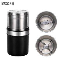 (EU, Double Cup) Voltix Electric grinder, 25 adjustable coarseness levels, large capacity and easy to clean