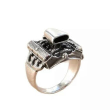 (10) Handmade V8 Engine Ring, Fun Miniature V8 Engine Design, V8 Engine Block Ring