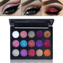 15 Color Glitter Eyeshadow Palette Waterproof Long Lasting Matte and Shimmer Shades Professional Eye Makeup