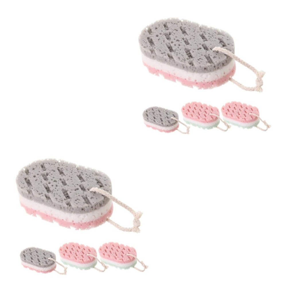Light 8Pcs Bath Scrubber And Body Sponge Set For Shower, Back Scrubber, Gentle Exfoliation, Quickdry