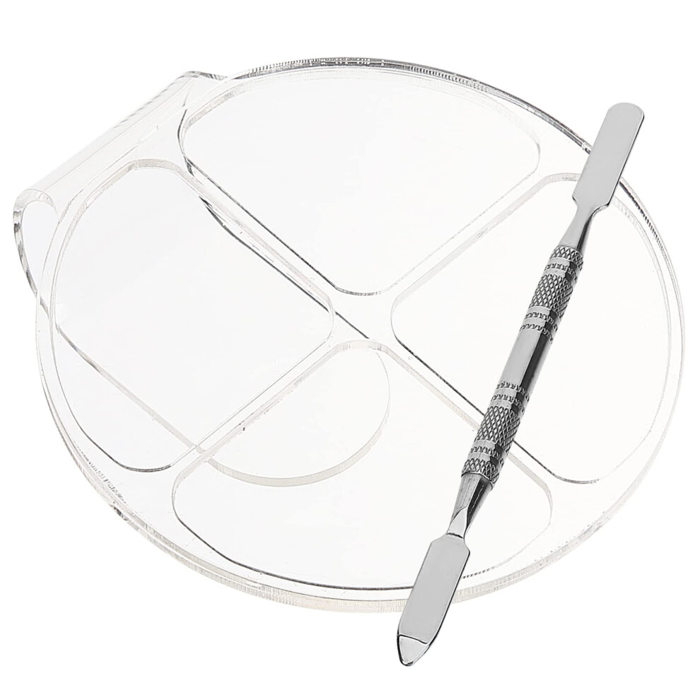 Makeup Mixing Palette with Spatula Acrylic Foundation Tray for Makeup Artists Nail Polish Pigments