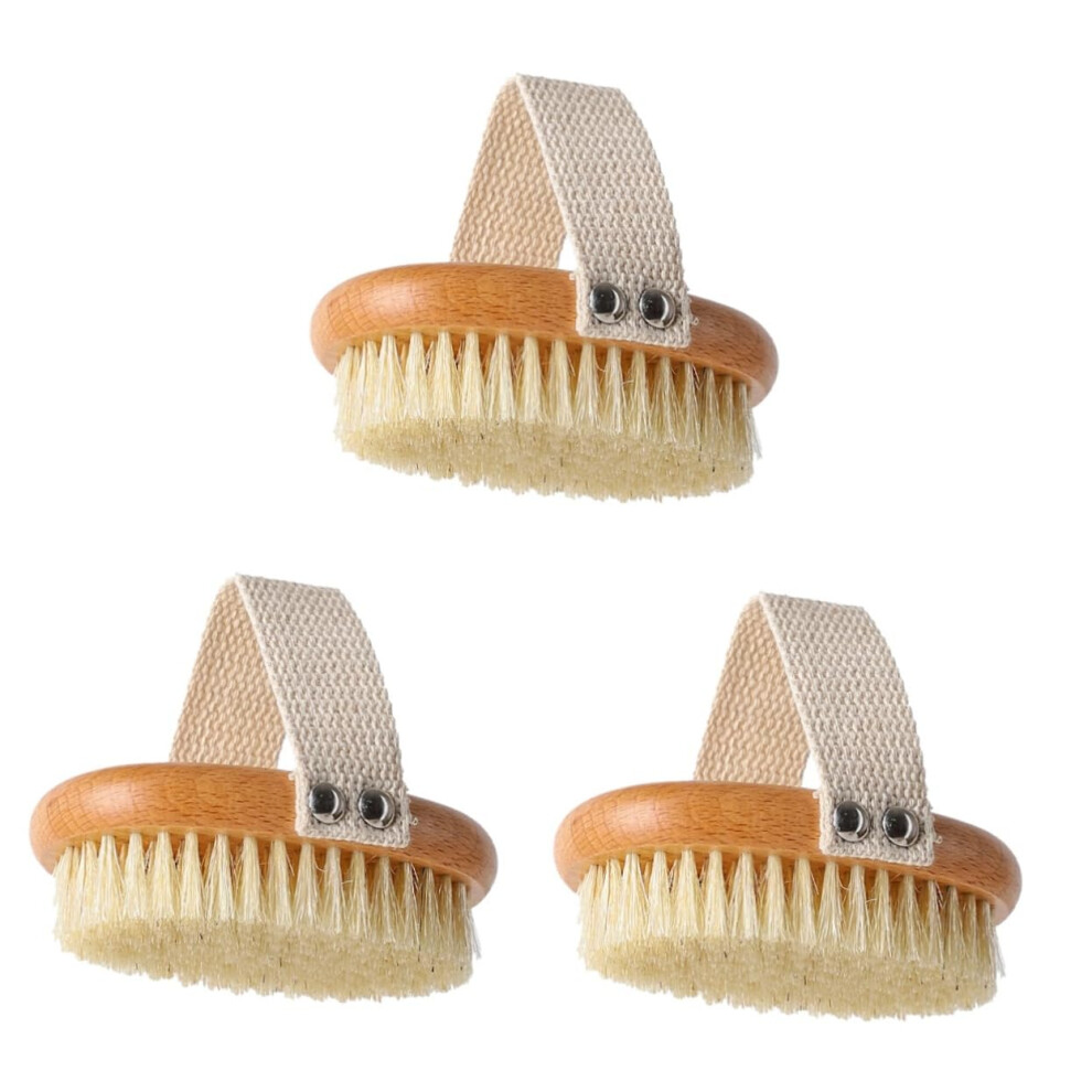 Shower Brush and Back Scrubber Set with Natural Bristles for Gentle Exfoliation and Full Body Reach