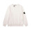 (S, White) 2025 Classic Stone Correct Version Solid Color Round Neck Badge Long Sleeve Men And Women 1