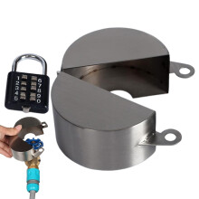 Keyless Stainless Steel Outdoor Water Tap Lock, Weather Resistant AntiTheft Hose Bib Cover
