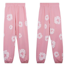 (06, XXL) Men's High Street Tracksuit,Casual Loungewear, Graphic Print Two Piece Outfit