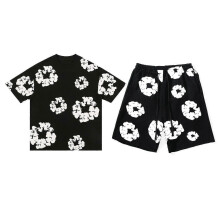(11,XXL)2025 Summer Men's Shorts Set, Hip Hop Style,Cotton, Casual Fitness, Travel Ready,2-Piece