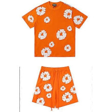 (16,M)2025 Summer Men's Shorts Set, Hip Hop Style,Cotton, Casual Fitness, Travel Ready,2-Piece